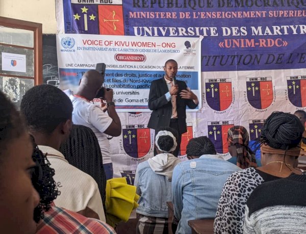 Goma : La Masculinité Positive au Cœur de la Sensibilisation des Étudiants de l’UNIMART 