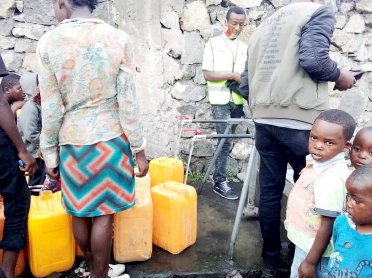 Goma : Quatre quartiers de Goma, desservis en eau potable  grâce à la société YmeJibu